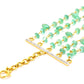 14k Solid Gold Necklace Studded With Natural Emerald Stone -3.50 - 4MM , SGGRC-172