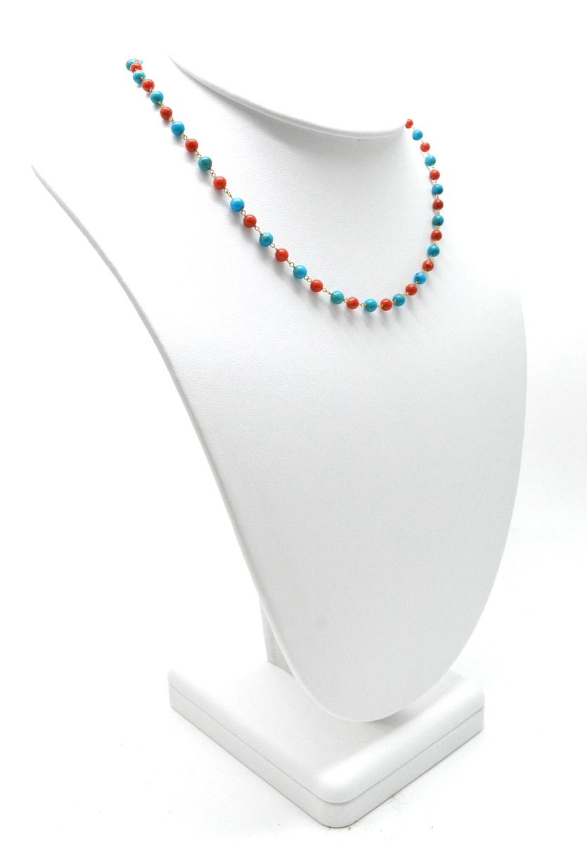 14k Solid Gold Necklace in Round shape - 4- 4.50 MM , SGGRC-173