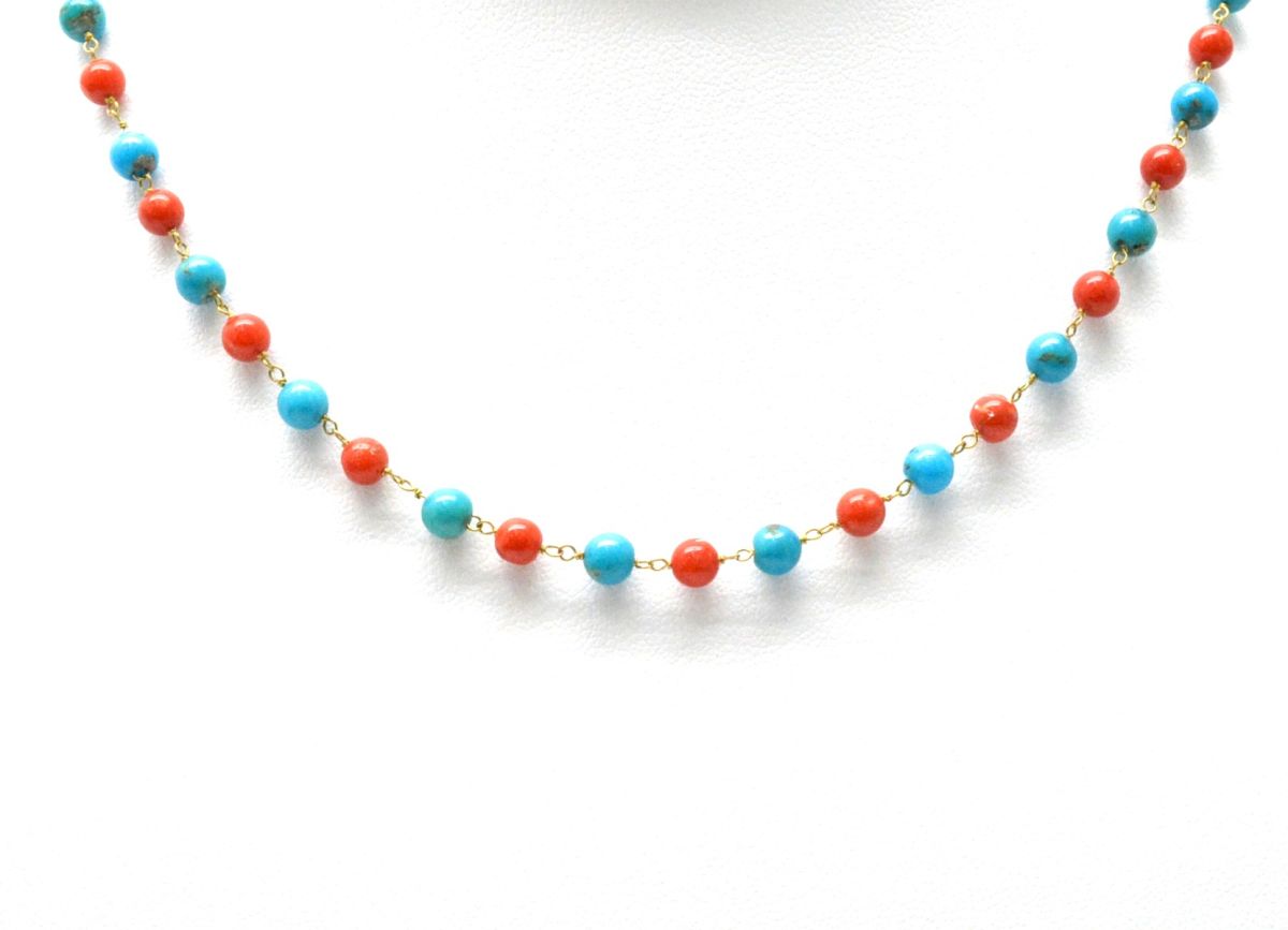 14k Solid Gold Necklace in Round shape - 4- 4.50 MM , SGGRC-173