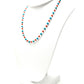 14k Solid Gold Necklace With Natural Coral and Turquoise Stone - 4 -4.5 MM, SGGRC-174