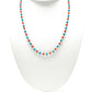14k Solid Gold Necklace Studded With Natural Coral, Turquoise - SGGRC-175