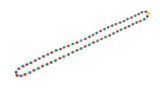 14k Solid Gold Necklace Studded With Natural Coral, Turquoise - SGGRC-175