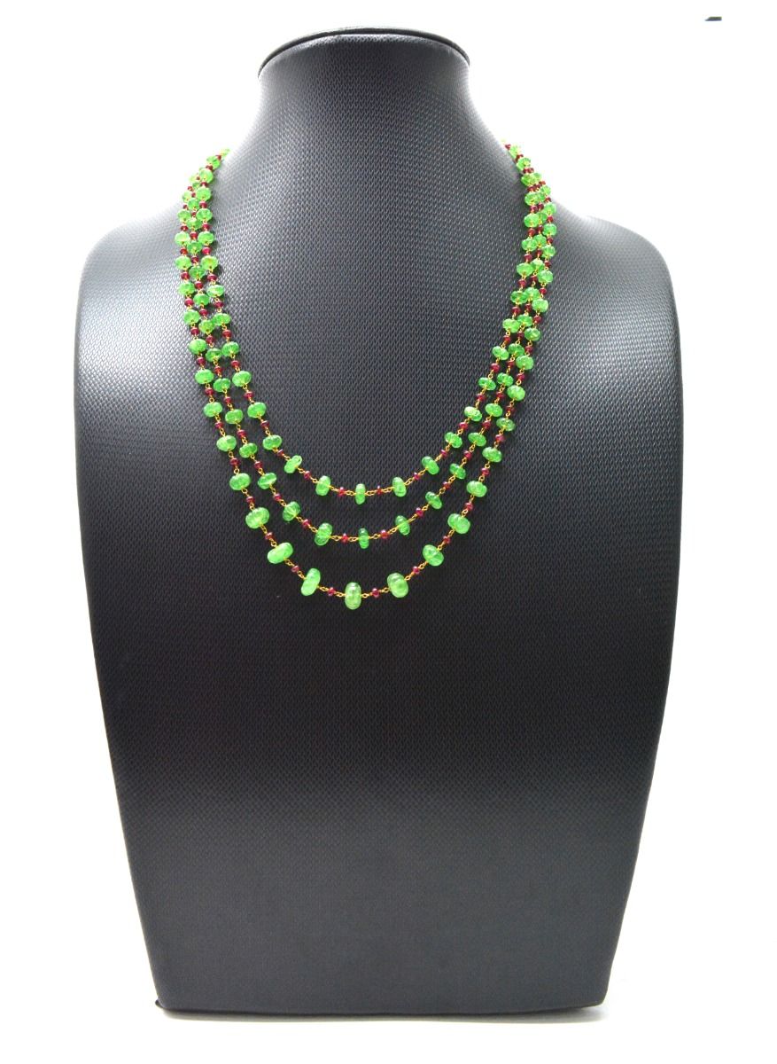 14k Solid Gold Necklace Roundel Shape With 4- 8 MM Size