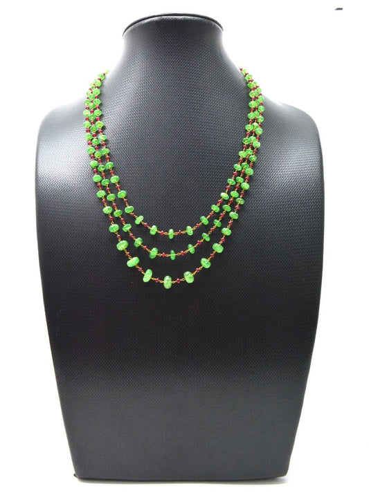 14k Solid Gold Necklace Roundel Shape With 4- 8 MM Size