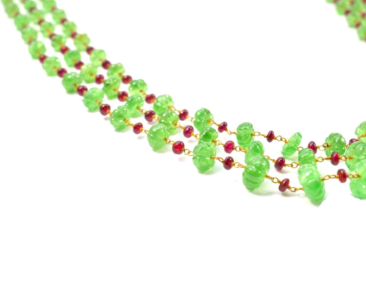 14k Solid Gold Necklace Roundel Shape With 4- 8 MM Size , SGGRC-176