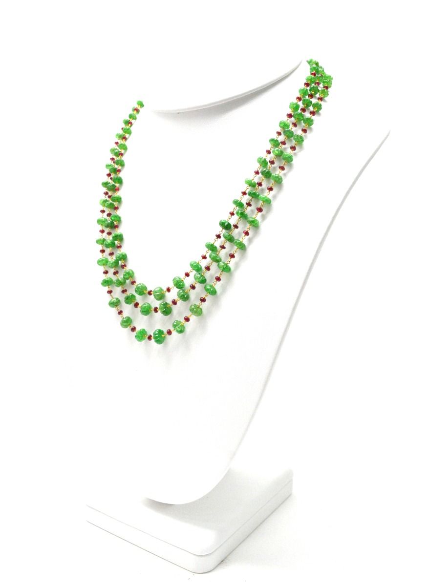 14k Solid Gold Necklace Studded With AAA Quality in 4 - 7MM Size