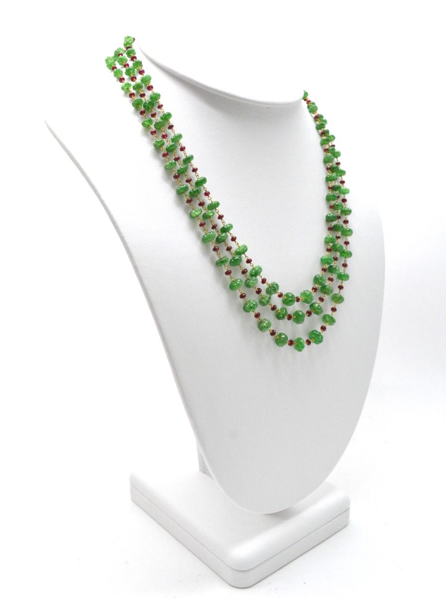 14k Solid Gold Necklace Studded With AAA Quality in 4 - 7MM Size