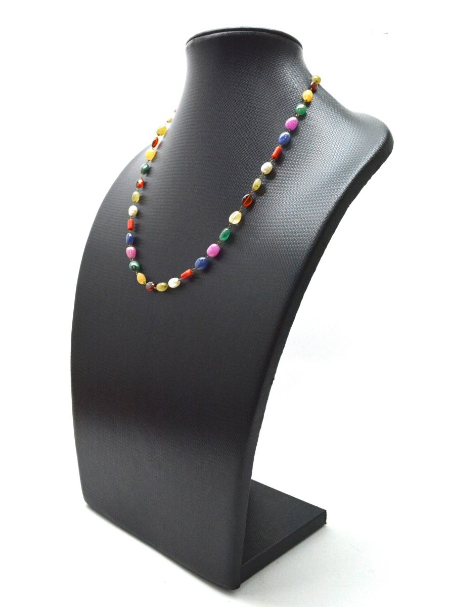 14k Solid Gold Necklace - Natural Multi Stones