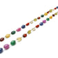 14k Solid Gold Necklace - Natural Multi Stones,  SGGRC-178