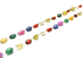 14k Solid Gold Necklace - Natural Multi Stones,  SGGRC-178