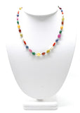 Impressive 14k Solid Gold Necklace With Multi Stone