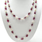 14k Solid Gold Necklace - Natural Pearl And Rubelite