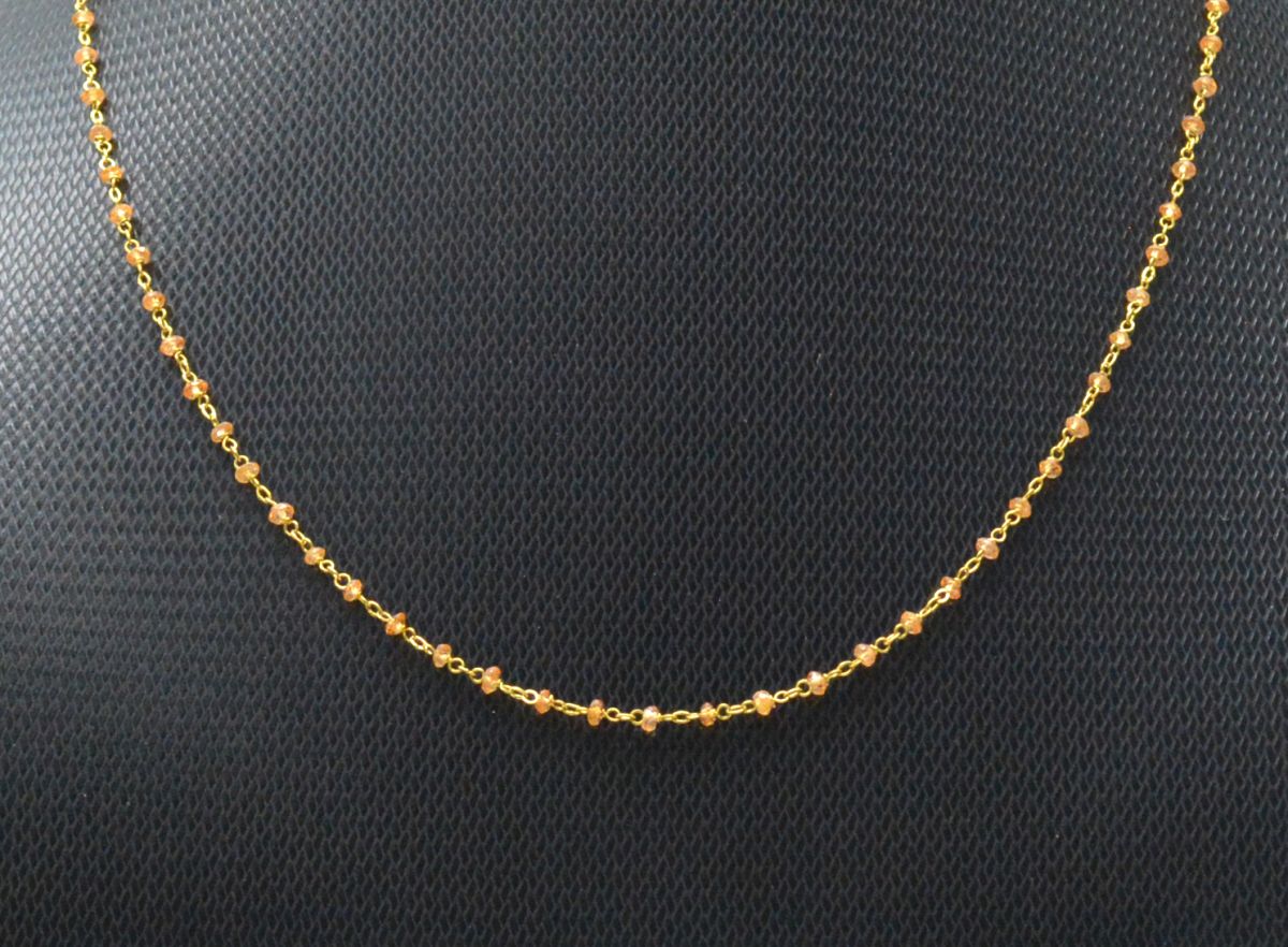 14k Solid Gold Necklace In Roundel Shape - 2MM