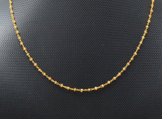 14k Solid Gold Necklace In Roundel Shape - 2MM, SGGRC-183 - view 3