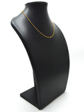 14k Solid Gold Necklace With Natural Orange Sapphire Stone, 2mm -  SGGRC-184