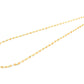 14k Solid Yellow Gold Necklace - Natural Orange Sapphire, 2mm