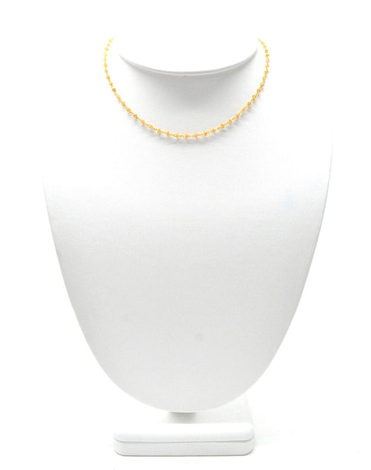 14k Solid Gold Necklace With AAA Quality in 2mm Size