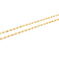 14k Solid Gold Necklace Studded With Orange Sapphire Stone - 2MM, SGGRC-187
