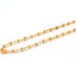 14k Solid Gold Necklace Studded With Orange Sapphire Stone - 2MM, SGGRC-187