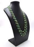 14k Solid Gold Necklace With Natural Emerald Stone - Oval-7.00x5.50mm ,Roundel-3.00mm SGGRC-189