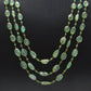 14k Solid Gold Necklace With Natural Emerald Stone - Oval-7.00x5.50mm ,Roundel-3.00mm SGGRC-189