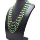 14k Solid Gold Necklace - Natural Emerald Stones