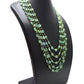 14k Solid Gold Necklace -  Natural Emerald Stones , SGGRC-190