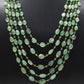 14k Solid Gold Necklace - Natural Emerald Stones