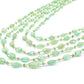 14k Solid Gold Necklace -  Natural Emerald Stones , SGGRC-190