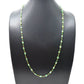 14k Solid Gold Necklace Studded With Natural Emerald Stone - 6.00x4.50mm