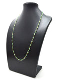 14k Solid Gold Necklace Studded With Natural Emerald Stone - 6.00x4.50mm, SGGRC-191
