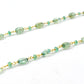 14k Solid Gold Necklace Studded With Natural Emerald Stone - 6.00x4.50mm, SGGRC-191