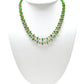 14k Solid yellow Gold Necklace With Emerald Stone In 4-6 MM,  SGGRC-195