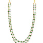 14k Solid yellow Gold Necklace With Emerald Stone In 4-6 MM