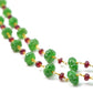 14k Solid yellow Gold Necklace With Emerald Stone In 4-6 MM