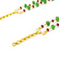 14k Solid yellow Gold Necklace With Emerald Stone In 4-6 MM,  SGGRC-195