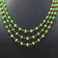 14k Solid yellow Gold Necklace - Natural Emerald, 4-6MM,  SGGRC-196