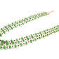 14k Solid yellow Gold Necklace Studded With Emerald Stone , 4 -8MM - GGRC-197
