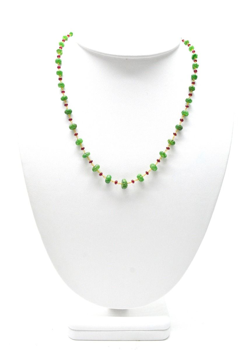 14k Solid yellow Gold Necklace In Roundel Shape - 4 -7MM,  SGGRC-198