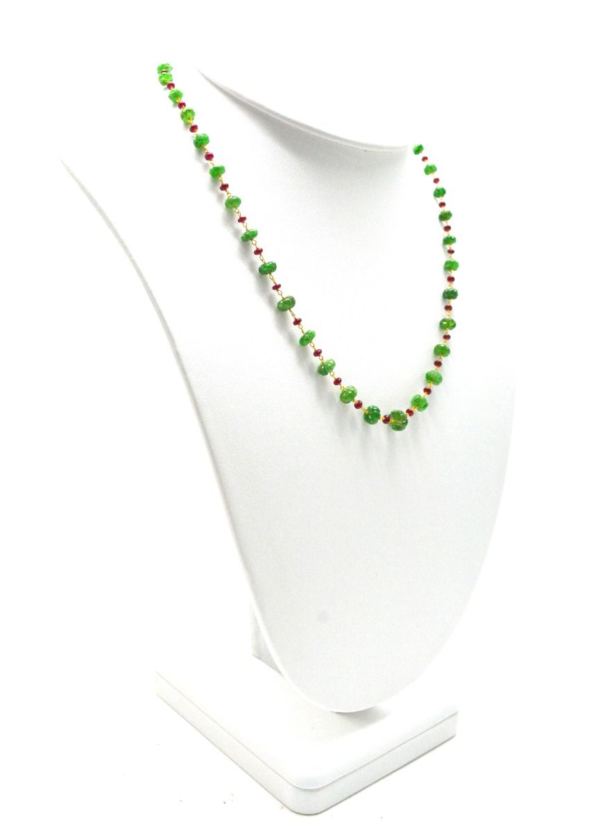 14k Solid yellow Gold Necklace In Roundel Shape - 4 -7MM,  SGGRC-198