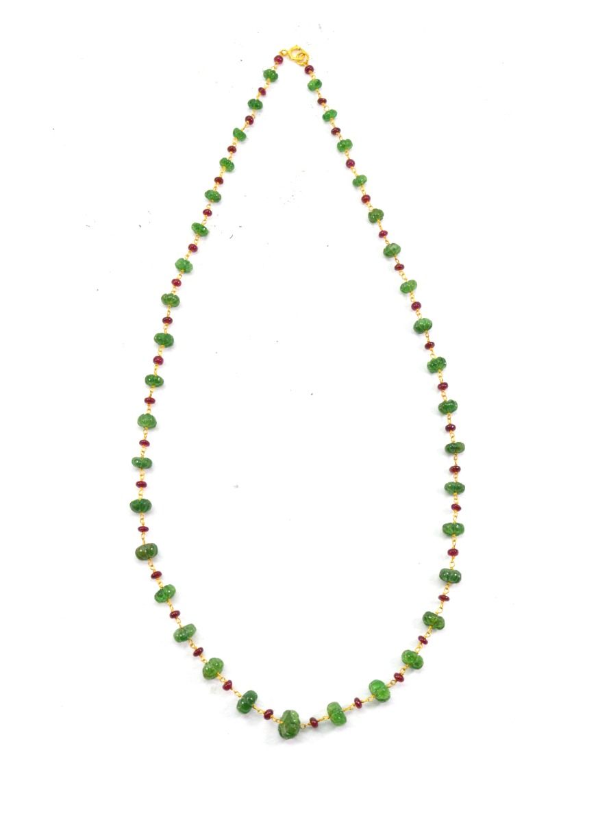 14k Solid yellow Gold Necklace In Roundel Shape - 4 -7MM,  SGGRC-198