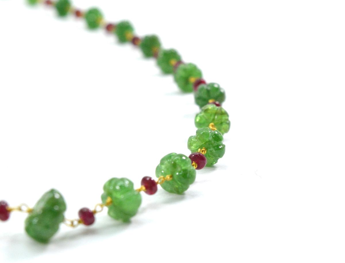 14k Solid yellow Gold Necklace In Roundel Shape - 4 -7MM,  SGGRC-198