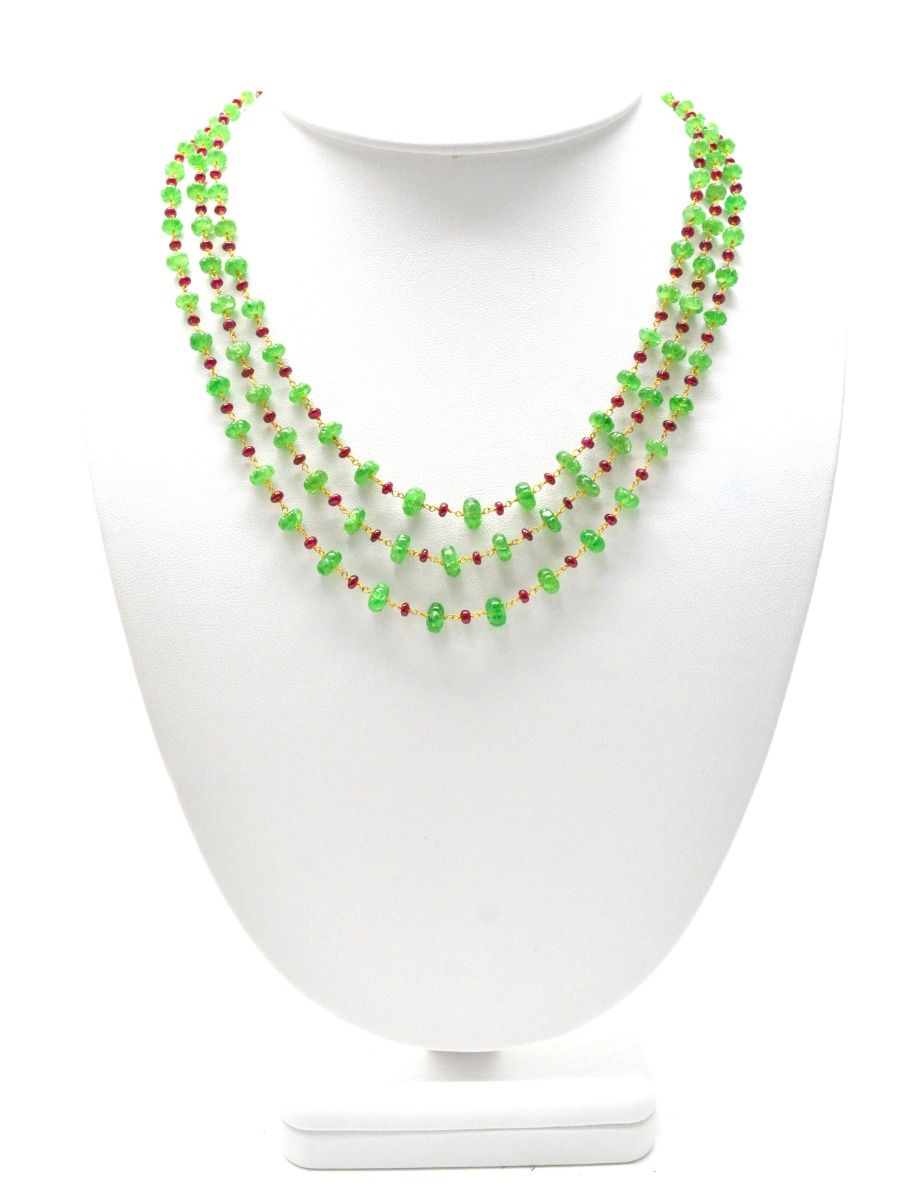 14k Solid yellow Gold Necklace With AAA Quality In 4.50 - 6.50 MM