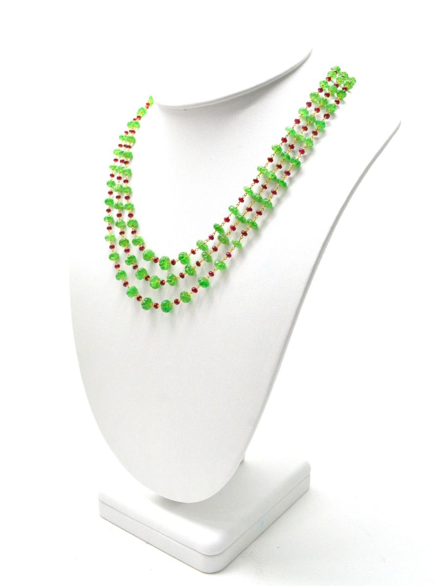 14k Solid yellow Gold Necklace With AAA Quality In 4.50 - 6.50 MM