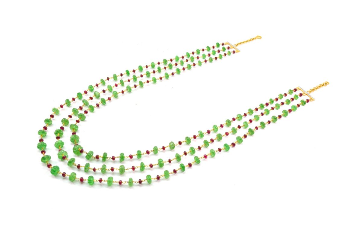 14k Solid yellow Gold Necklace With AAA Quality In 4.50 - 6.50 MM