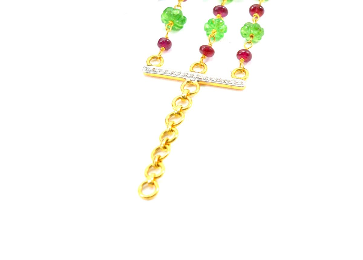 14k Solid yellow Gold Necklace With AAA Quality In 4.50 - 6.50 MM, SGGRC-199