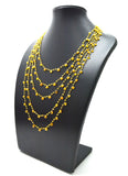 14k Solid yellow Gold Necklace - Natural Yellow Sapphire, 2.50MM - SGGRC-201