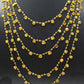 14k Solid yellow Gold Necklace - Natural Yellow Sapphire, 2.50MM