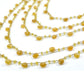 14k Solid yellow Gold Necklace - Natural Yellow Sapphire, 2.50MM