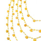 14k Solid yellow Gold Necklace - Natural Yellow Sapphire, 2.50MM - SGGRC-201